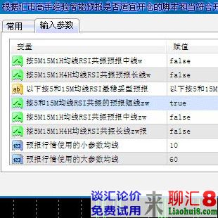 按5和15M均线RSI共振的预报短线最穏型脚本